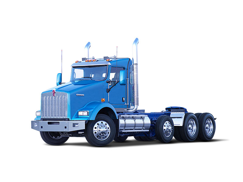 A Kenworth® T800 truck on a white background.
